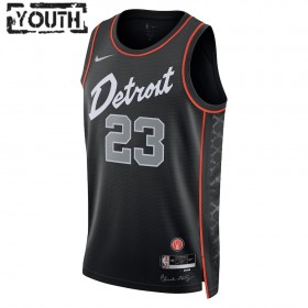 Dres Detroit Pistons Jaden Ivey Nike 2023-24 City Edition Crno Swingman - Dječji